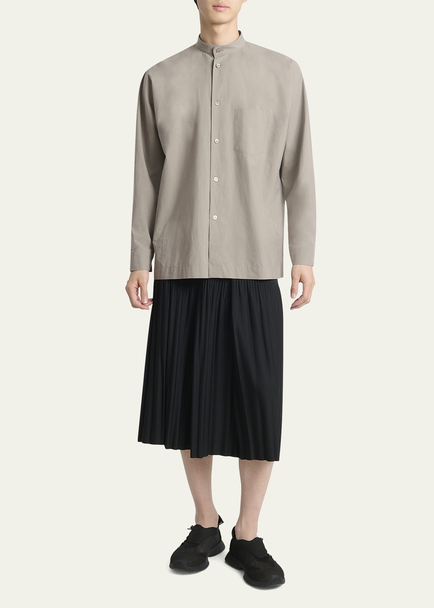 Men's Streamline Band-Collar Sport Shirt - 2
