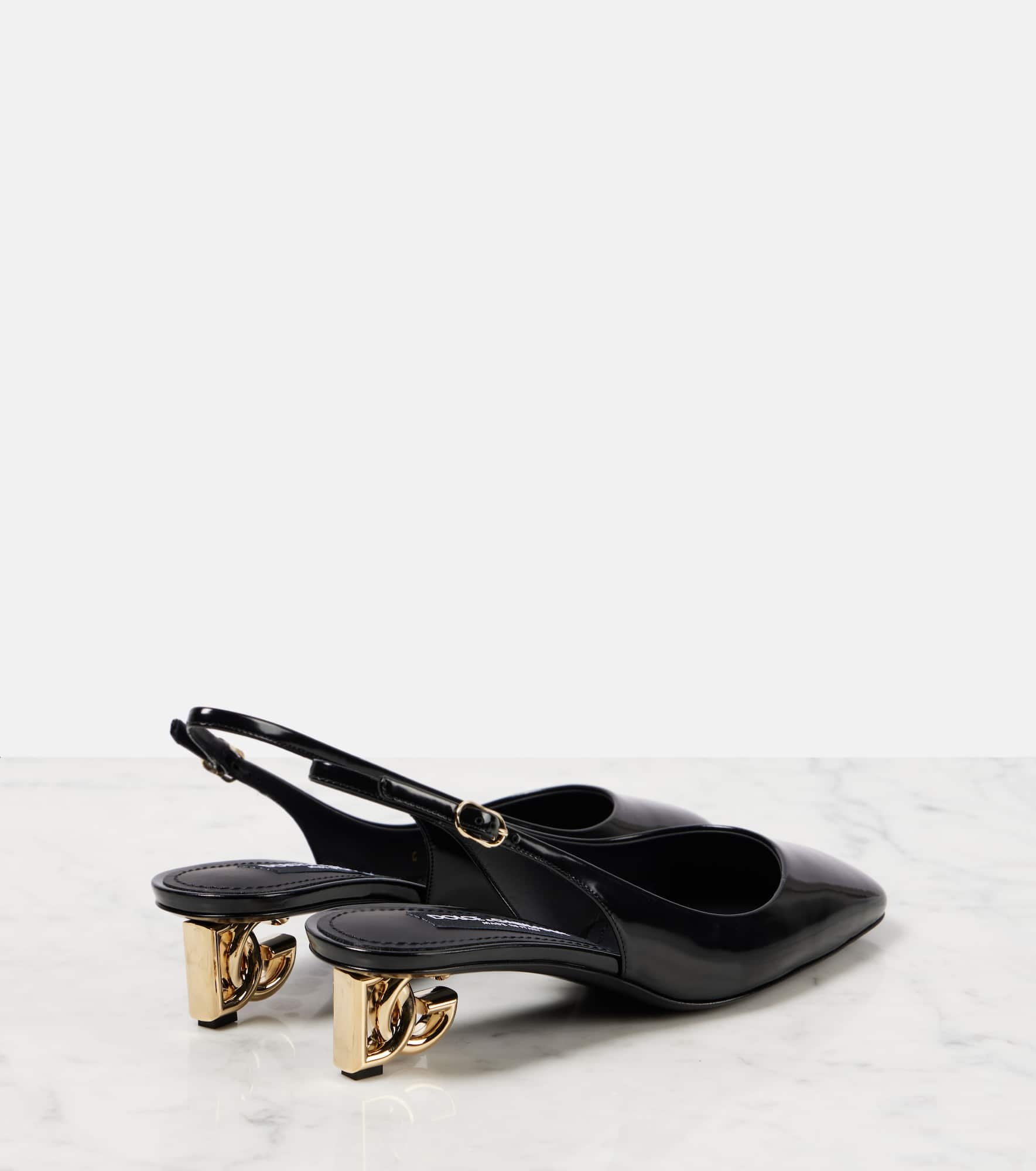 Jackie DG 40 patent leather slingback pumps - 2