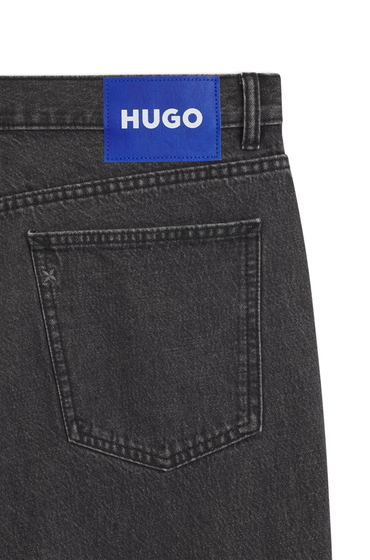 BAGGY-FIT JEANS IN BLACK STONEWASHED DENIM - 6