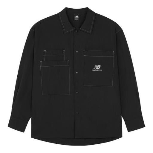 New Balance FW22 Logo Classic Shirt 'Black White' AMJ23303 - 1