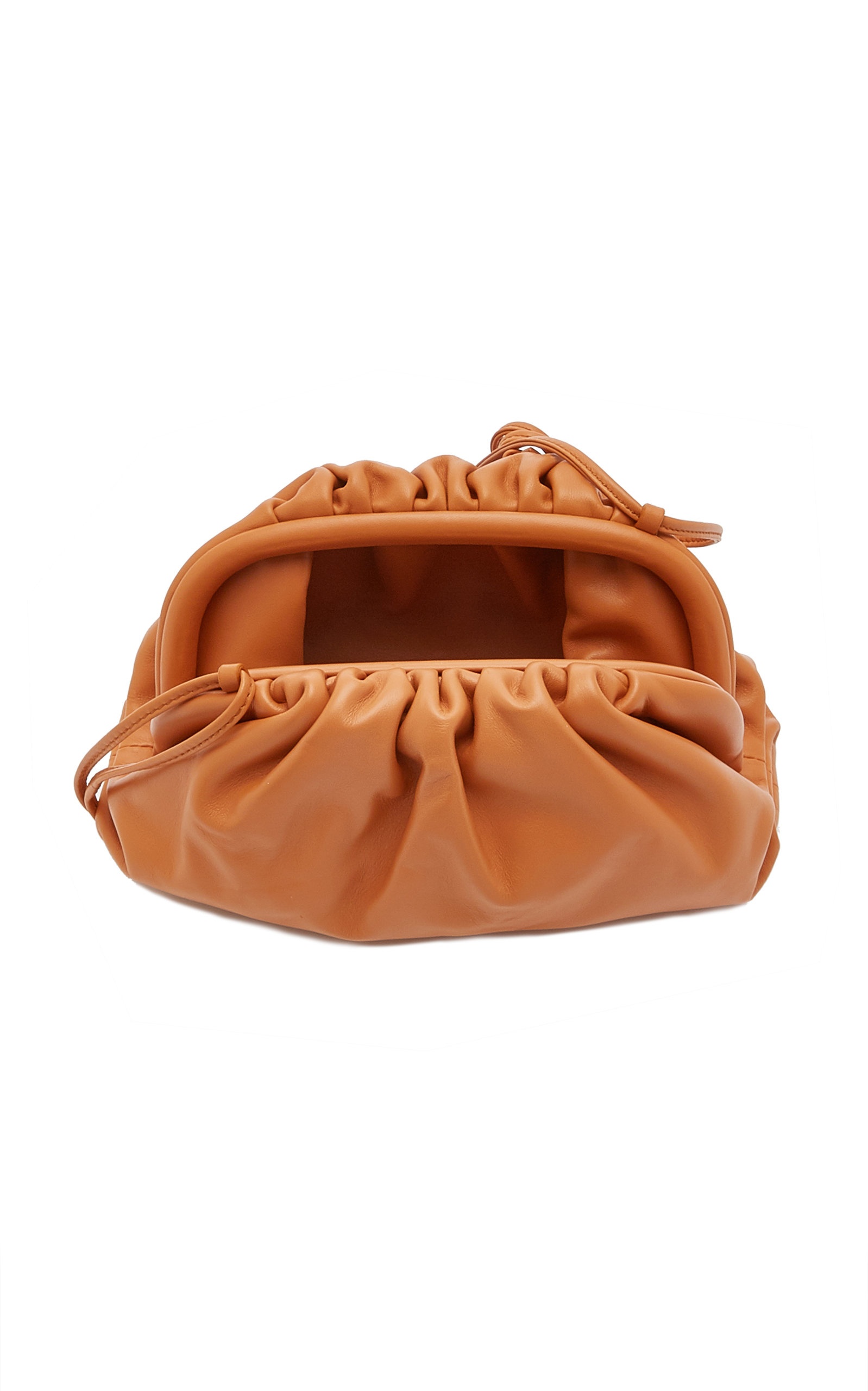 The Mini Pouch Leather Clutch tan - 6