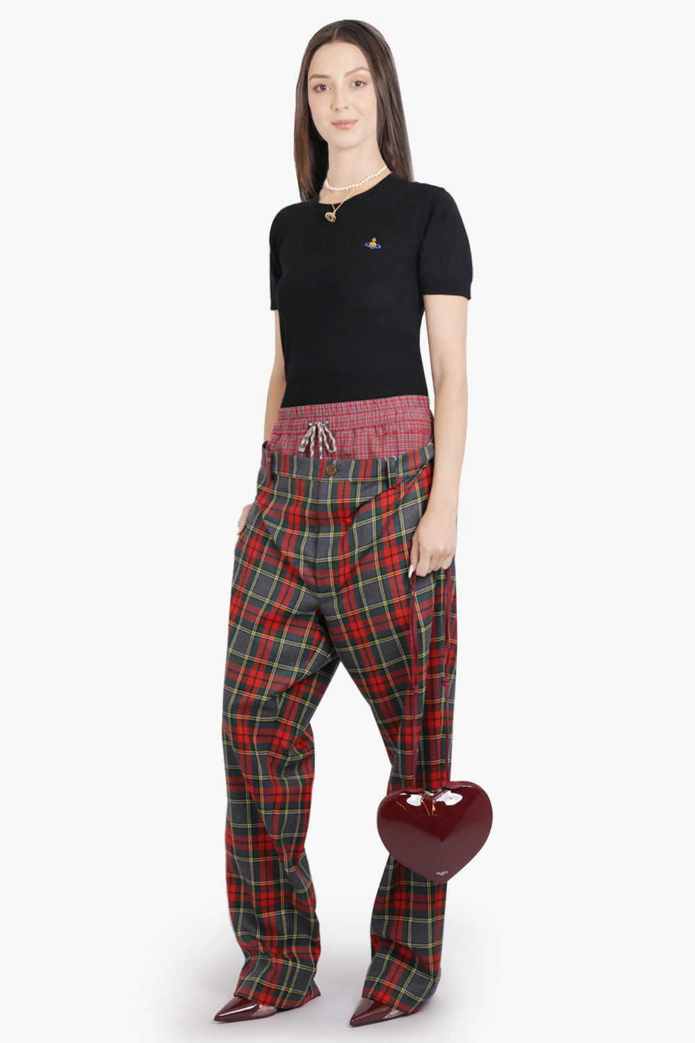 PLUMBER CHECK PRINT TROUSER | RED/GREEN - 2