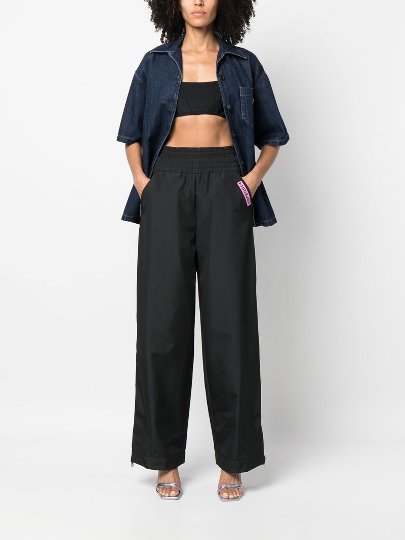 Khrisjoy high-waisted wide-leg trousers outlook