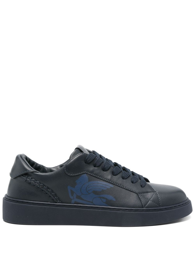 leather low-top sneakers 1