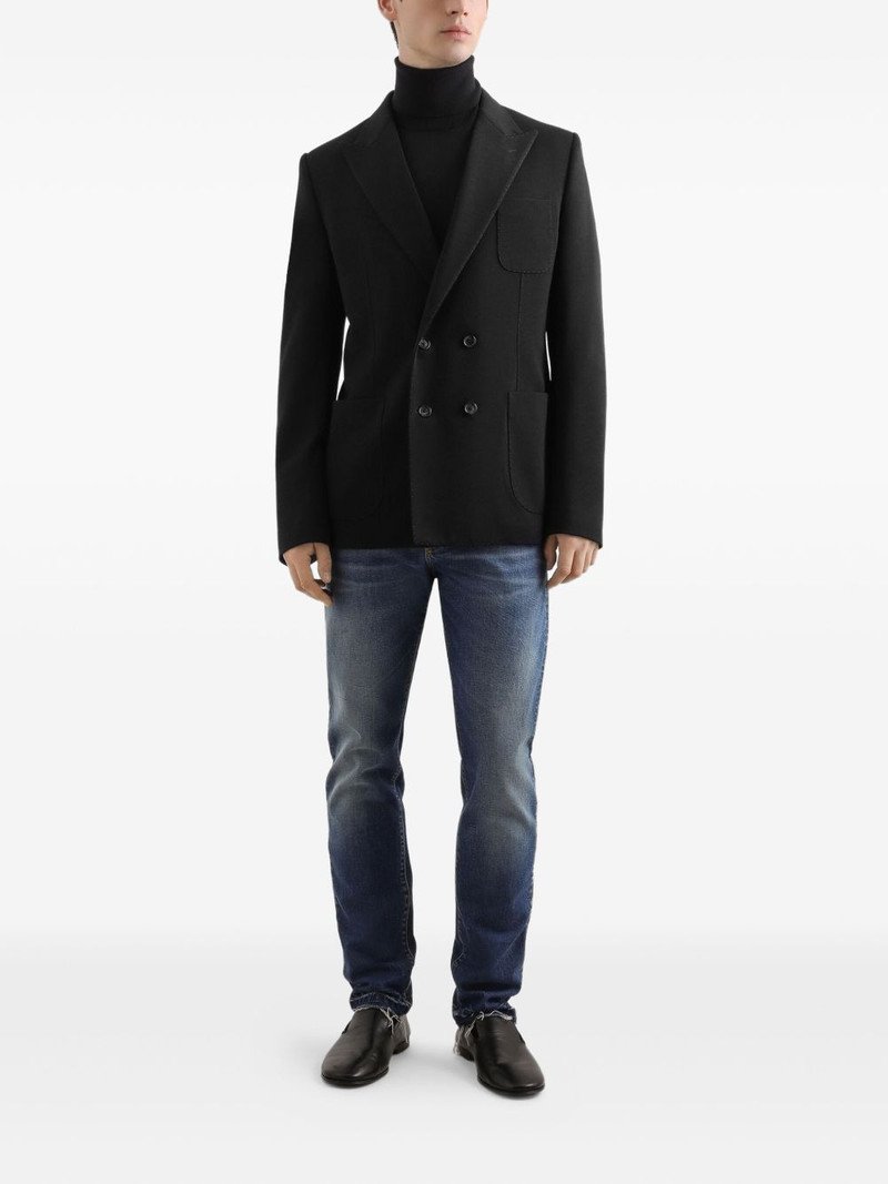 Dolce & Gabbana double-breasted silk blazer outlook