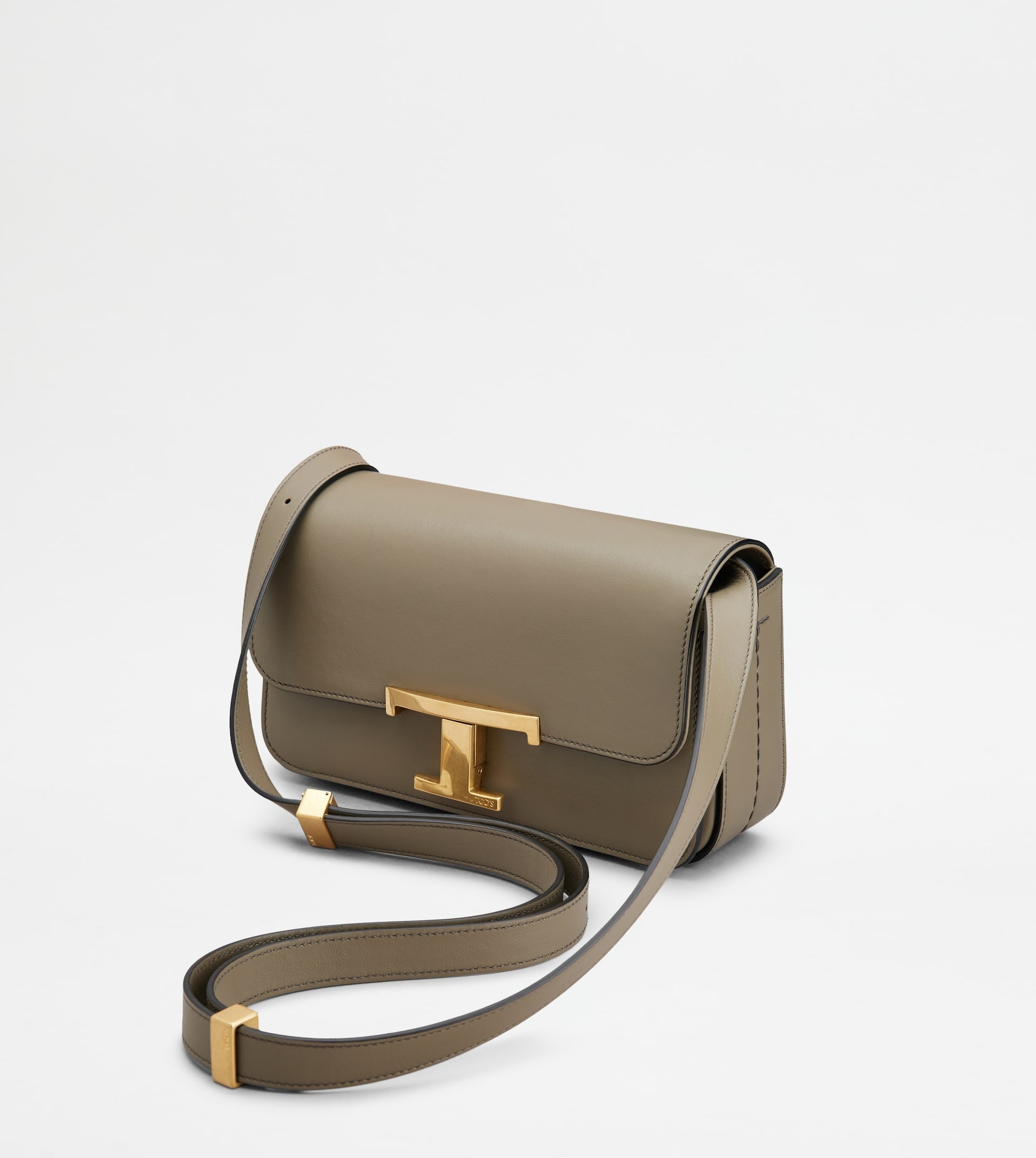 T TIMELESS CROSSBODY BAG IN LEATHER MICRO - BEIGE - 6