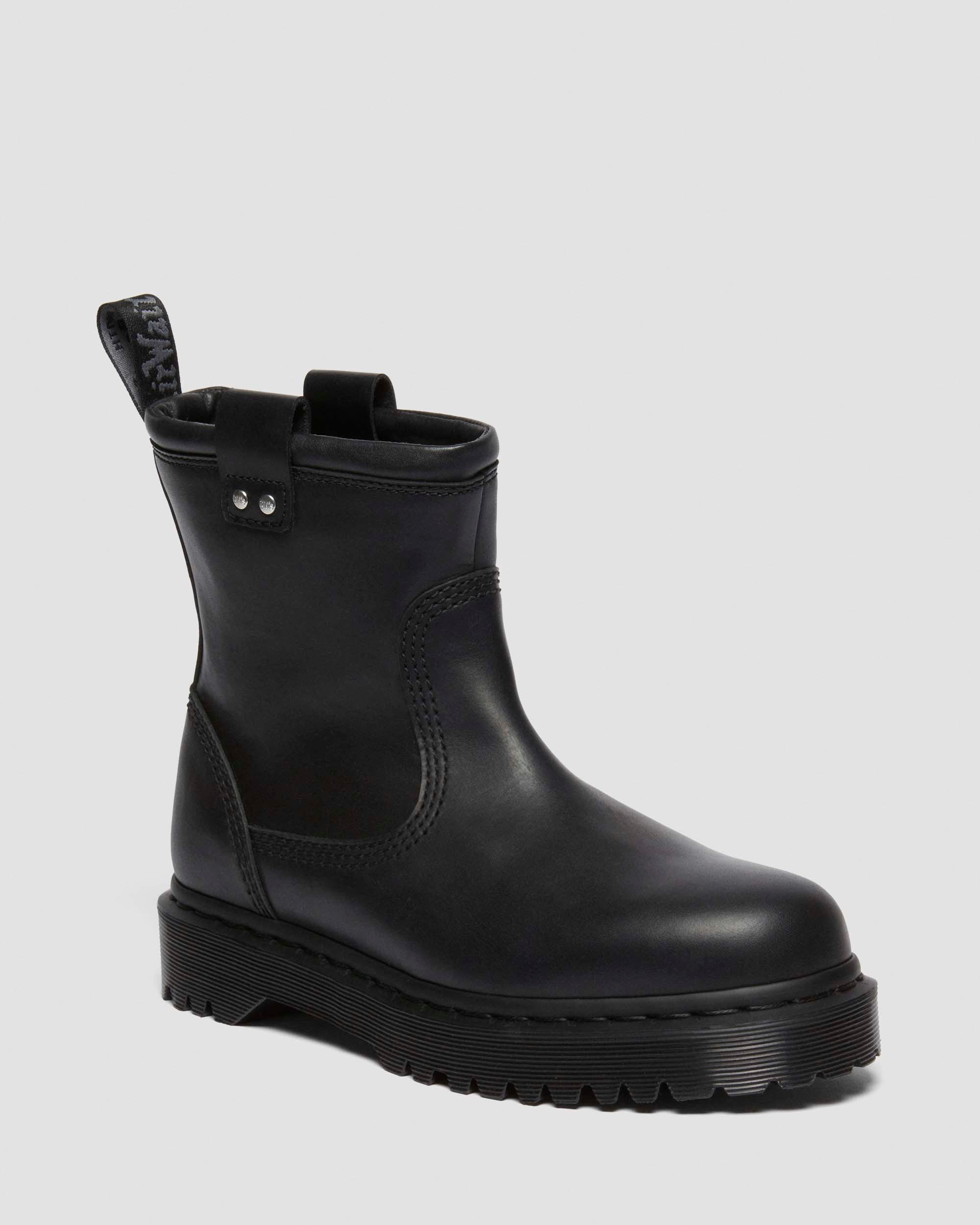 Anistone Lo Leather Biker Boots - 5