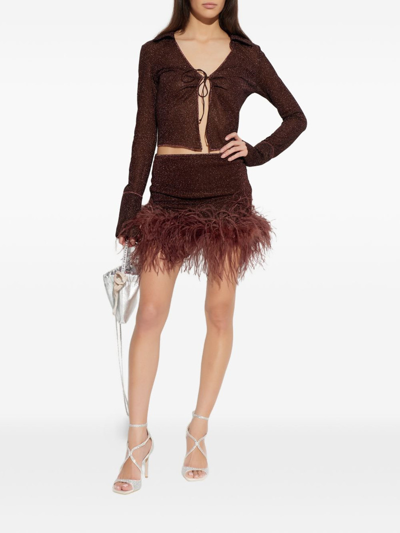 Oséree feather mini skirt outlook