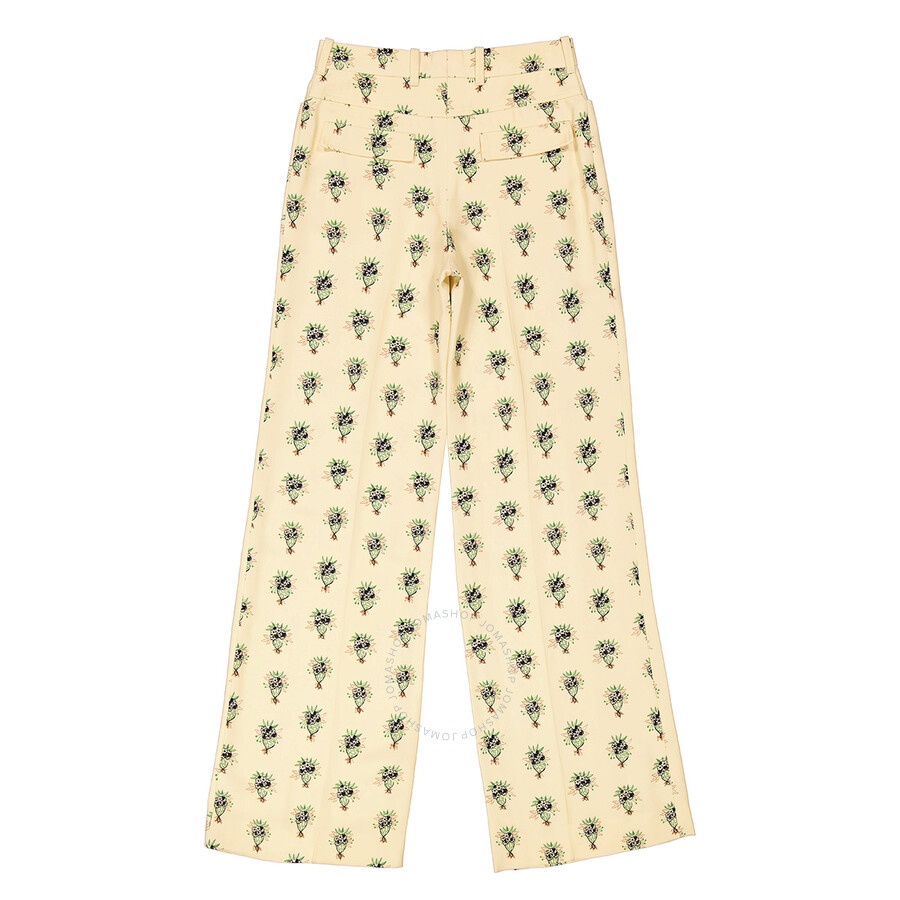 Chloe Ladies Soft Powder Crepe Floral Pants - 2