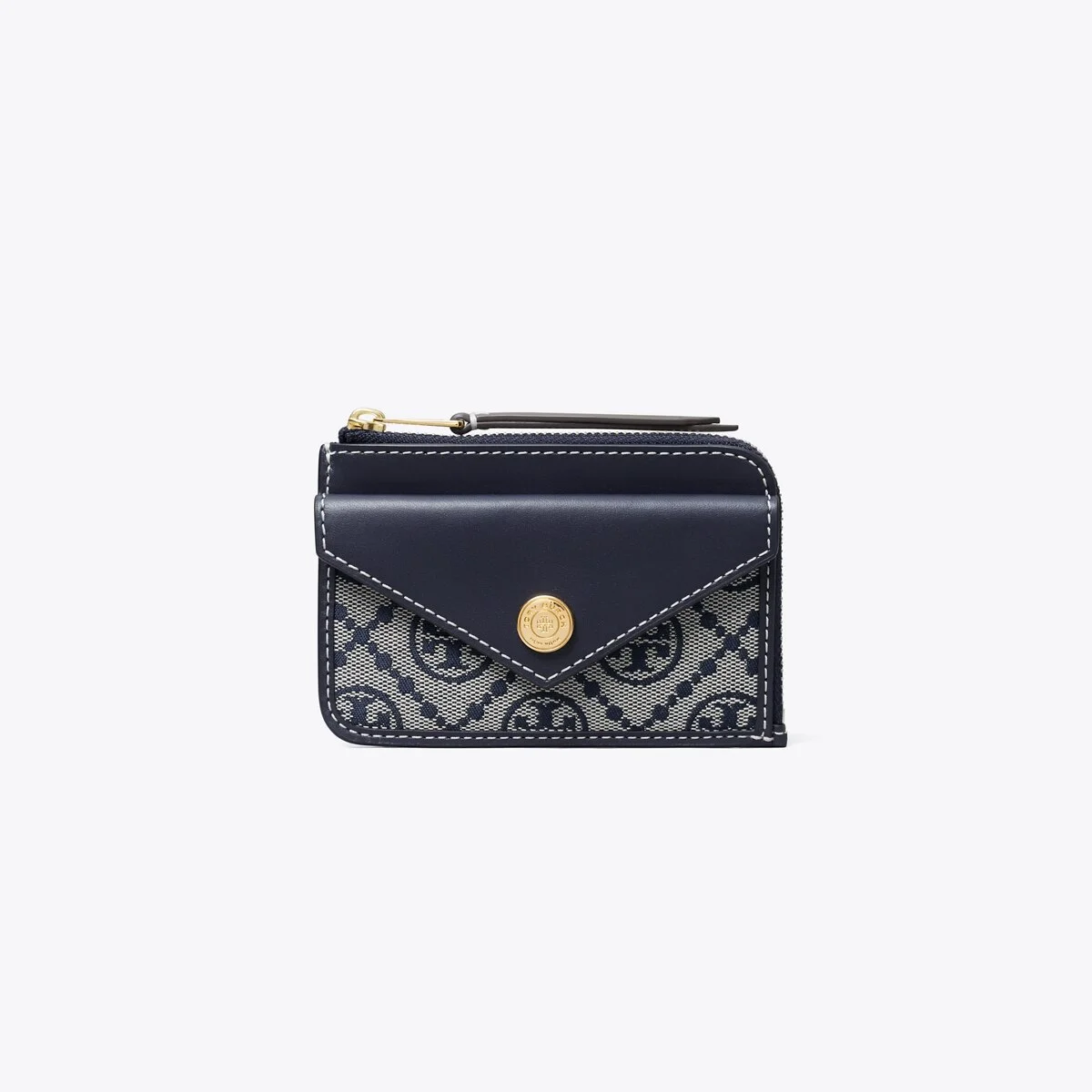 T Monogram Zip Card Case - 1