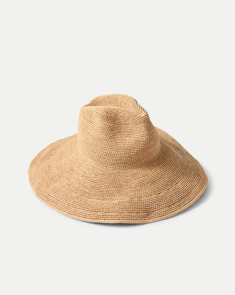 WAVERLY WIDE BRIMMED RAFFIA STRAW HAT 1