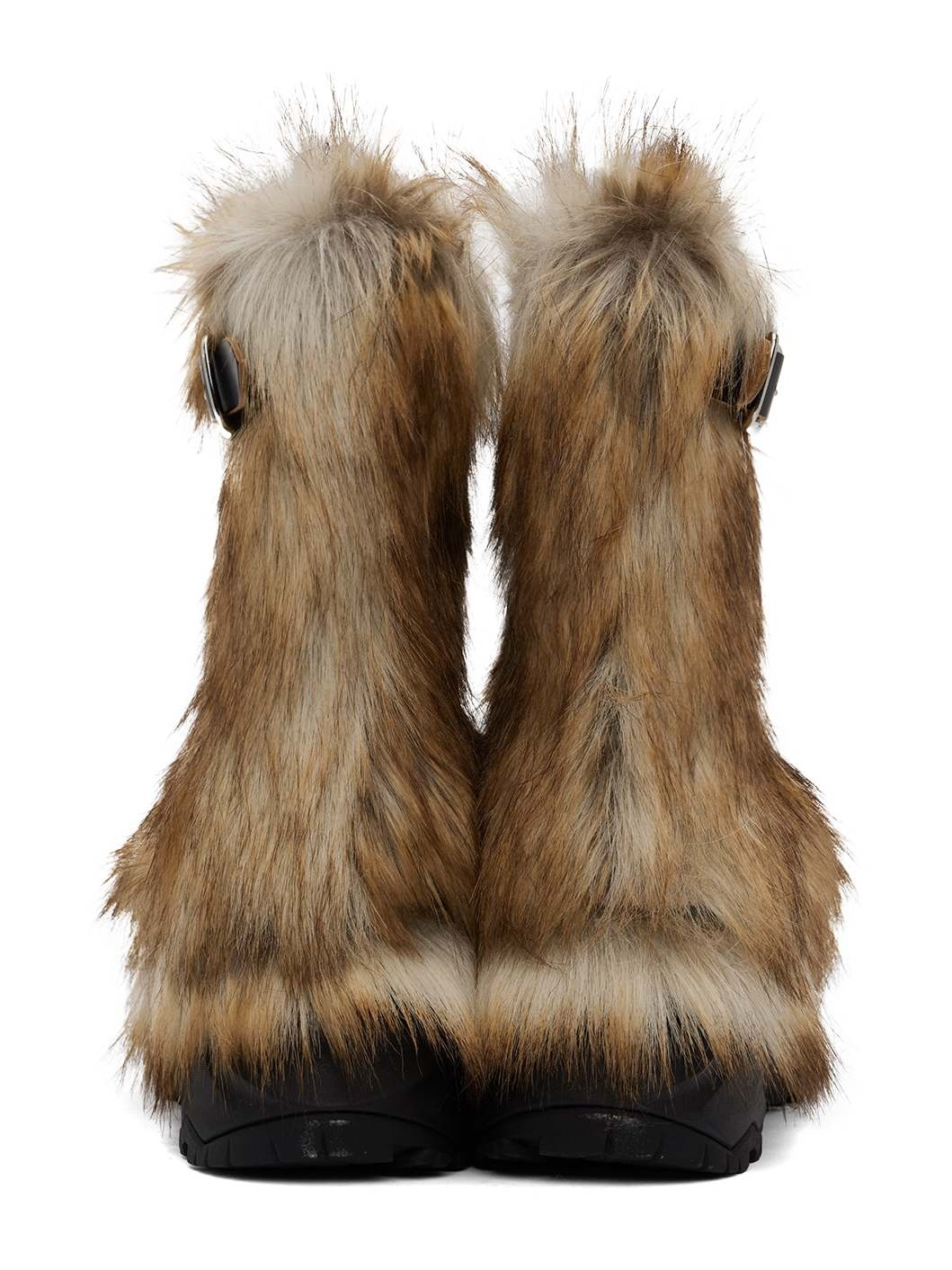 Beige Faux-Fur Boots - 2