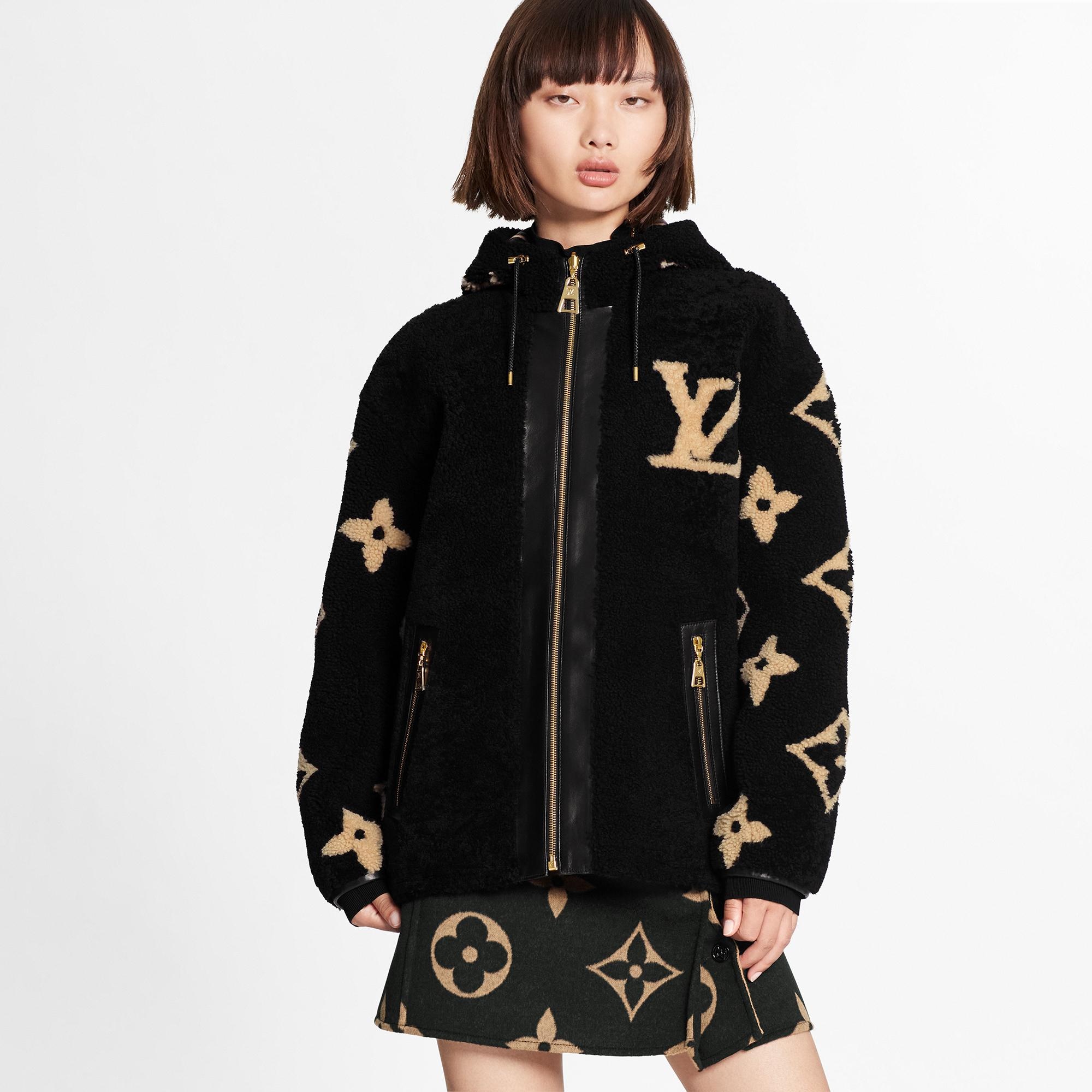 Macro Monogram Flower Shearling Jacket  - 3