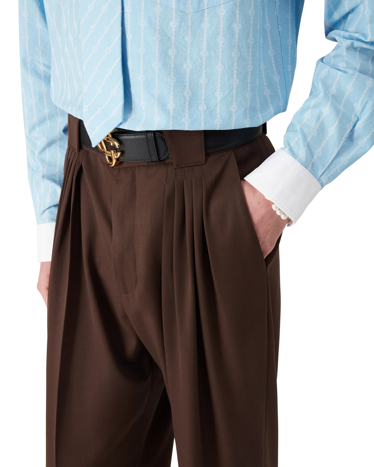 Wool Five Pleat Trousers | Casablanca Paris - 5
