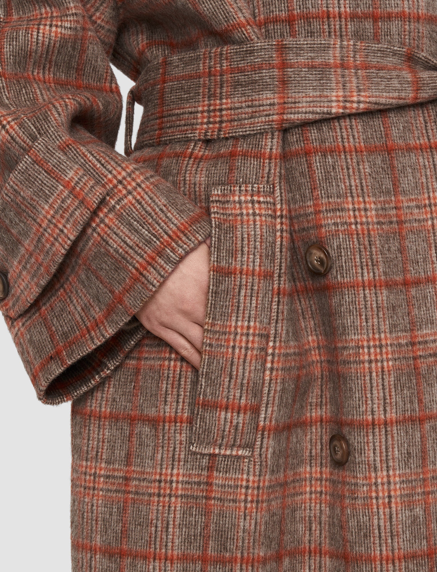 Double Face Plaid Chatsworth Coat - 6