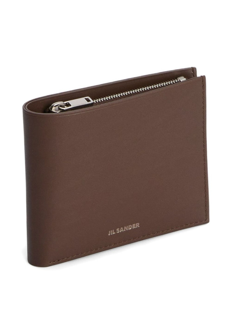 Jil Sander embossed zipped leather wallet outlook