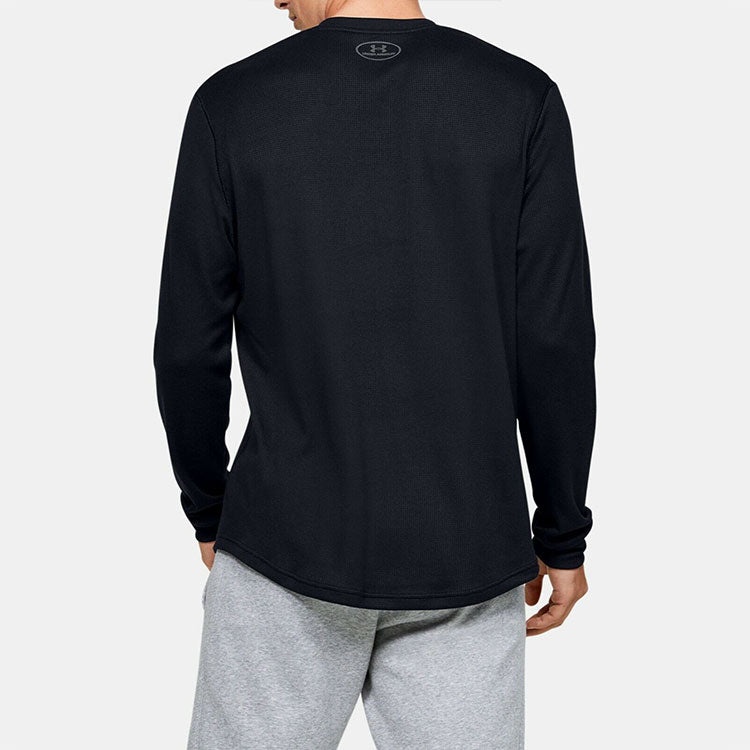 Under Armour Waffle Henley Thermal Shirt 'Black' 1302356-001 - 5