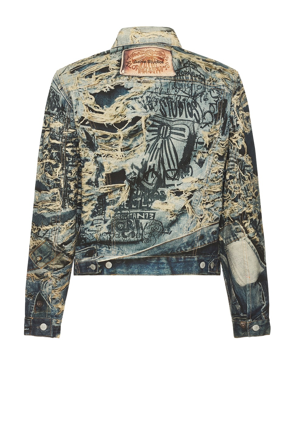 Torn Scribble Denim Jacket - 2