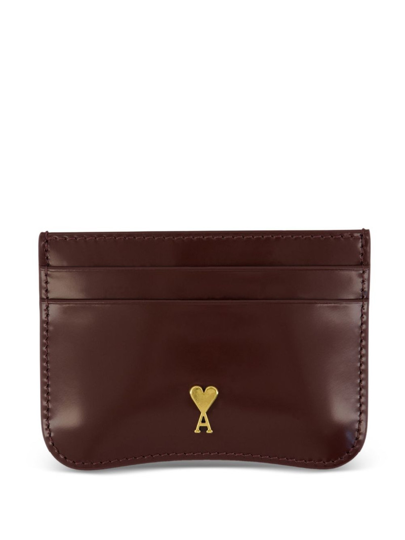 Paris Paris heart logo leather cardholder 1