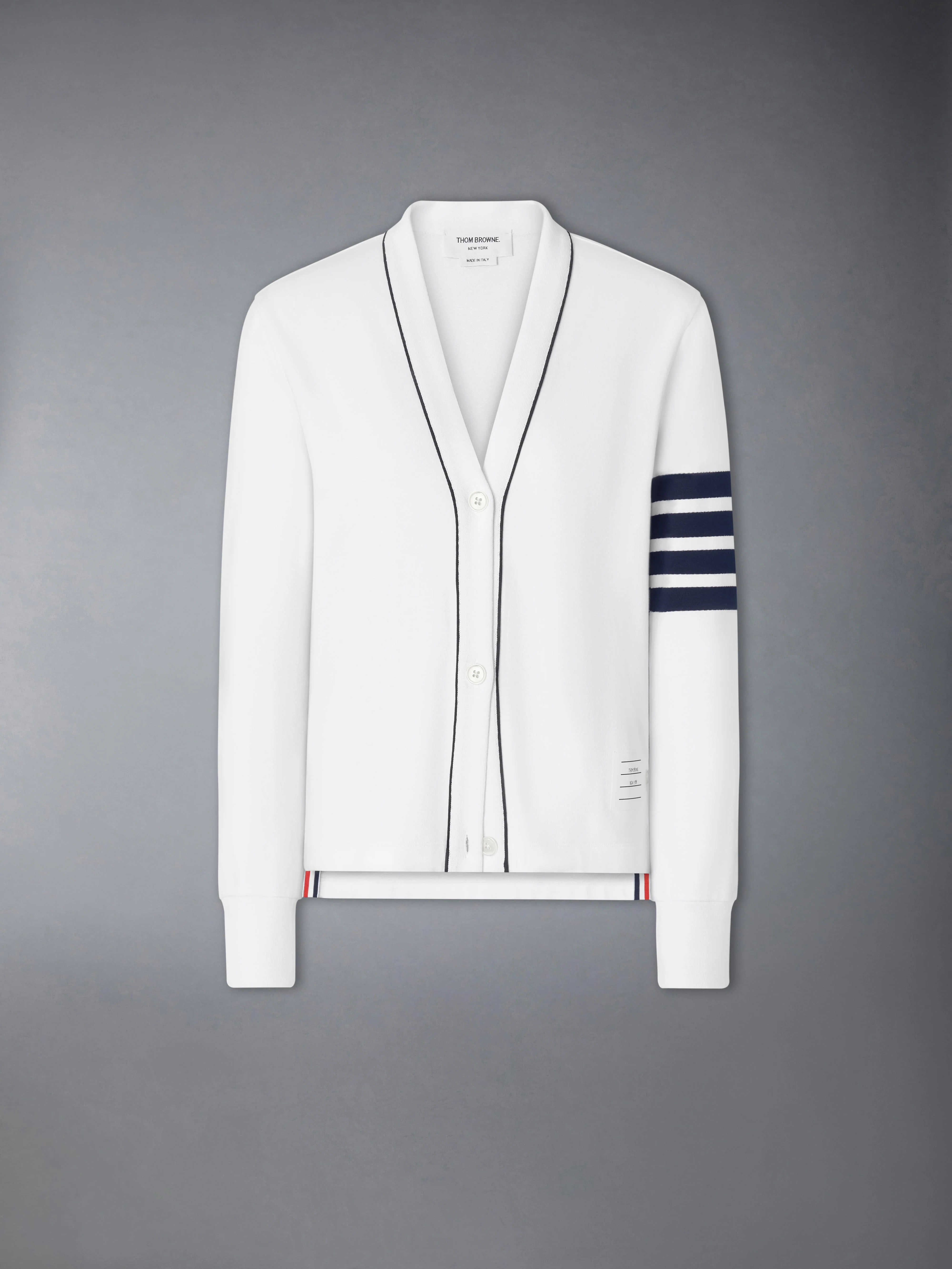 LOOPBACK PIPING 4-BAR CARDIGAN - 1