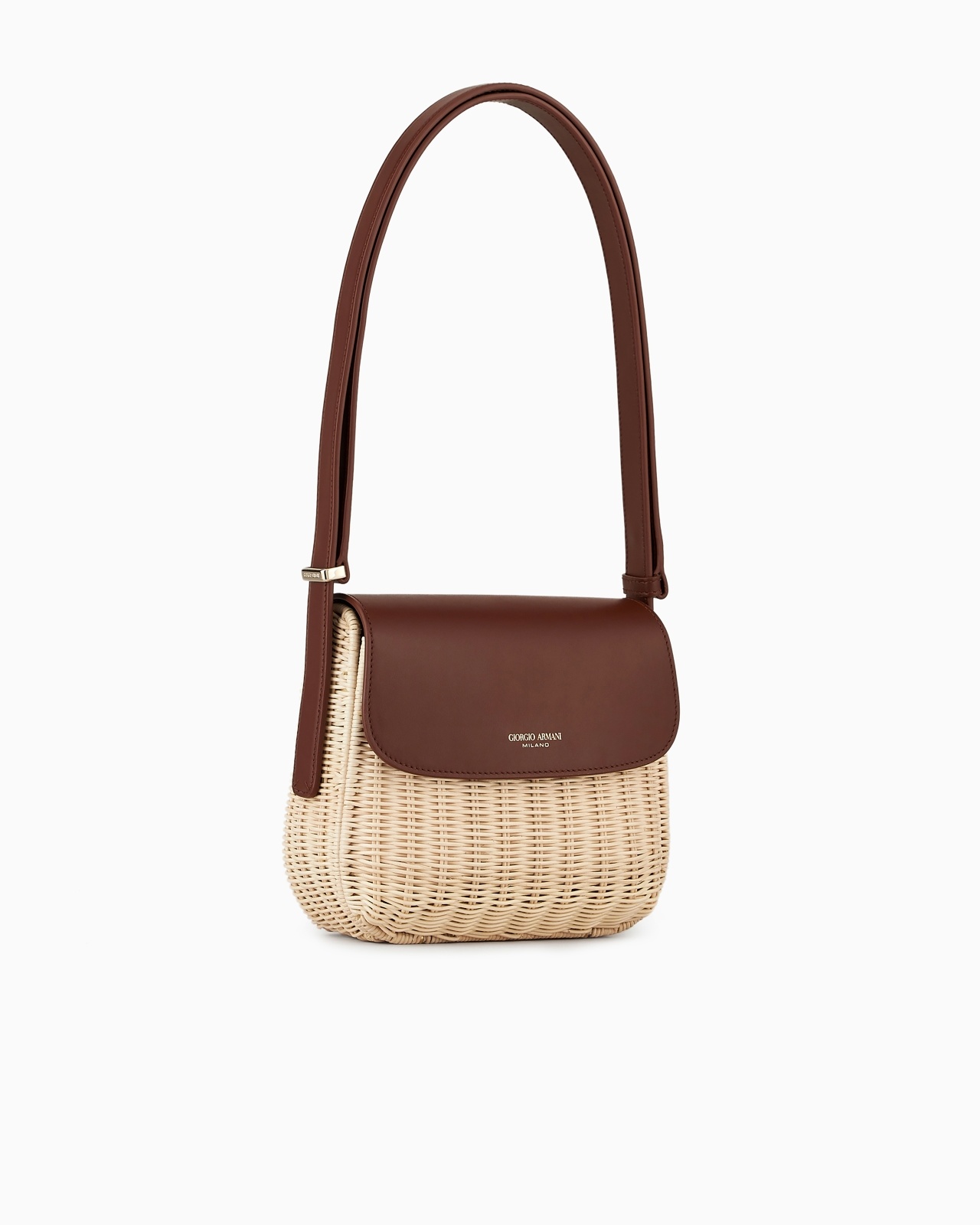 LA PRIMA WICKER AND LEATHER SHOULDER BAG - 2