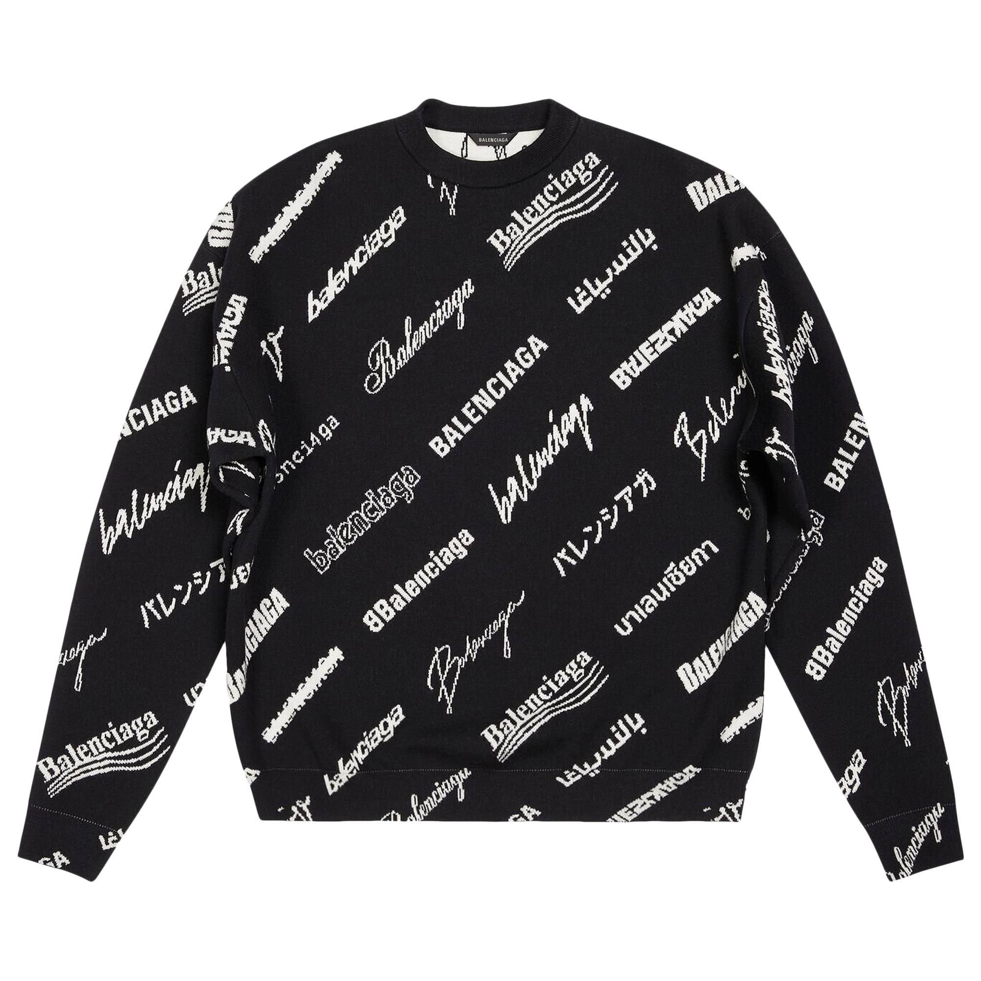 Balenciaga Crewneck 'Black/White' - 1