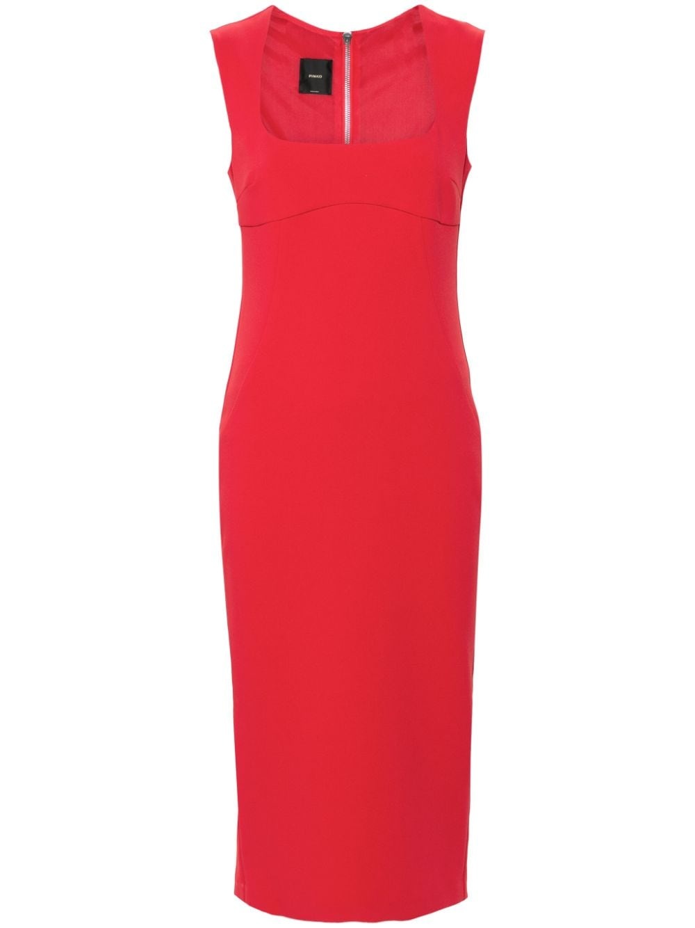 crepe zip midi dress - 1