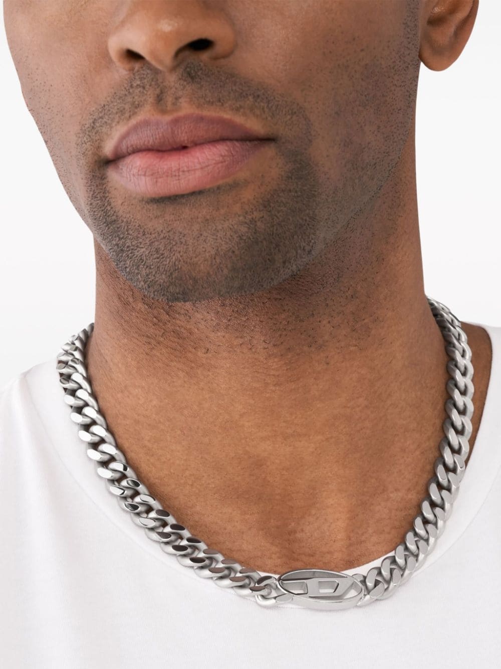 Oval D curb-chain necklace - 3