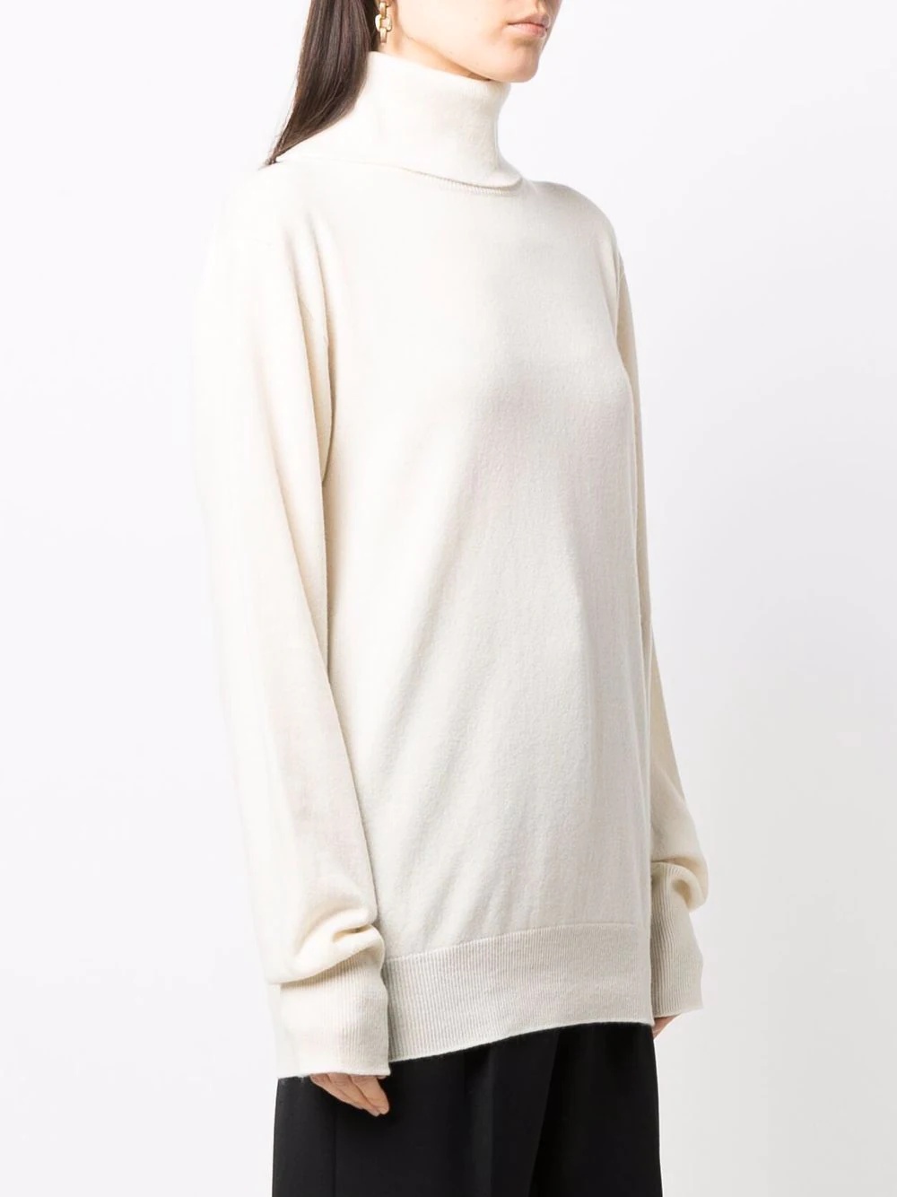 roll neck cashmere jumper - 3