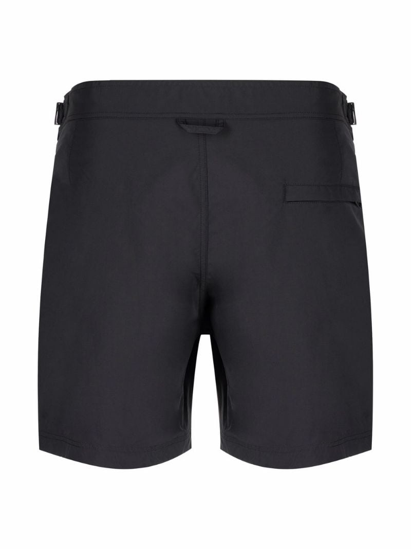 slim-cut logo-tape swim shorts - 2