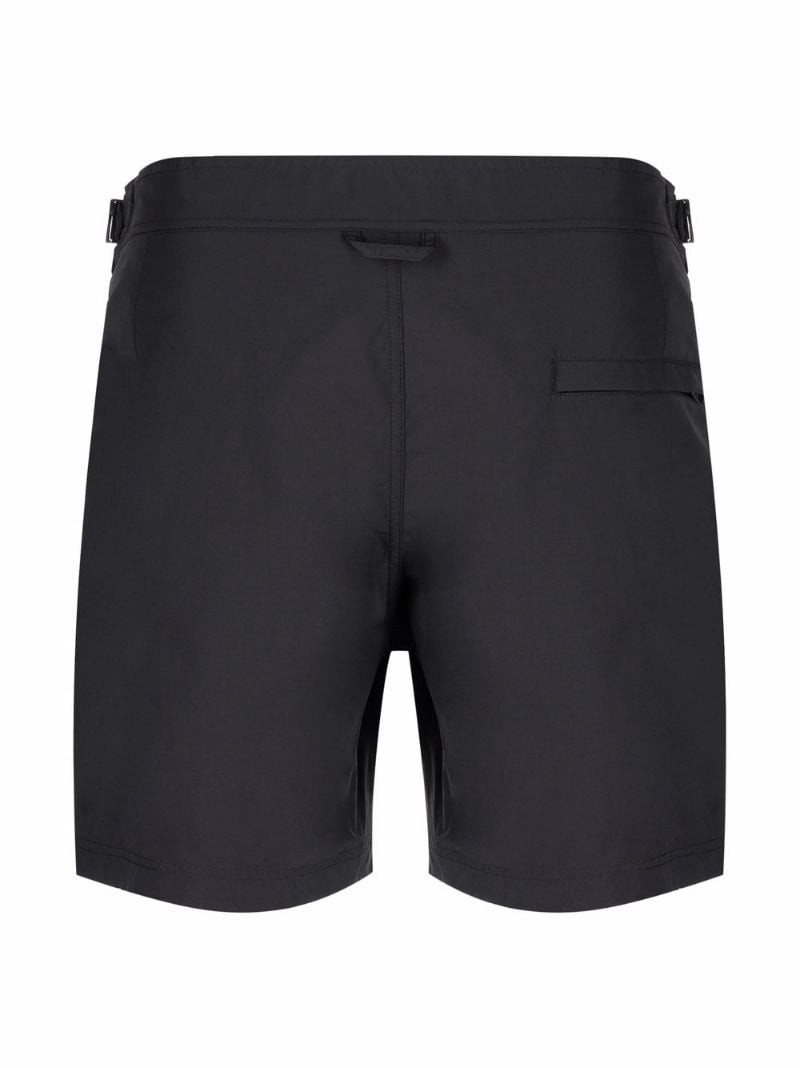 Alexander McQueen slim-cut logo-tape swim shorts outlook