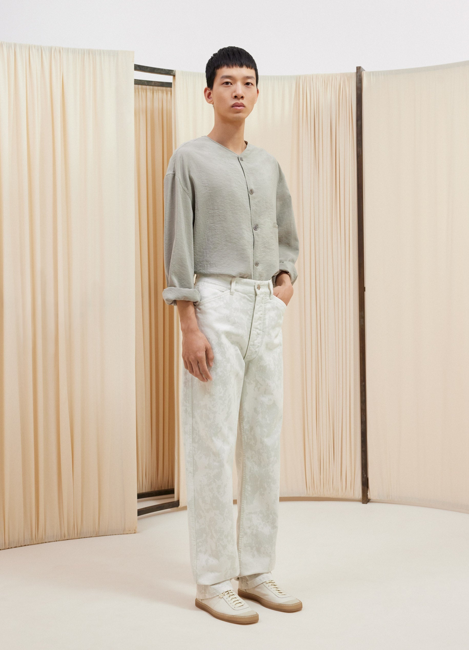 CURVED 5 POCKET PANTS - 2