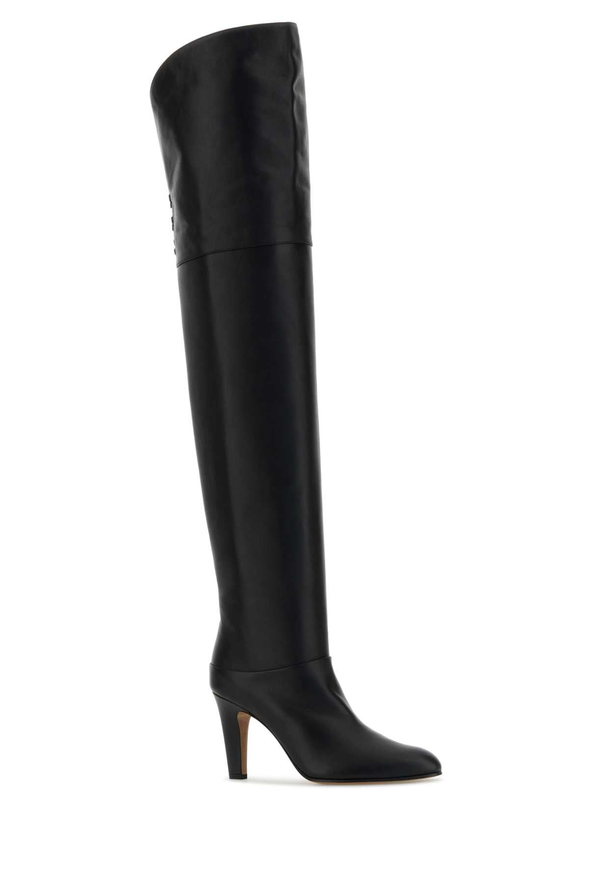 Chloe Women Black Leather Eve Boots - 2