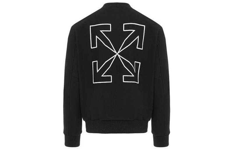 Off-White Off-White FW20 Arrows Printing Baseball Jacket Men Black OMEA224E20FAB0011001 outlook