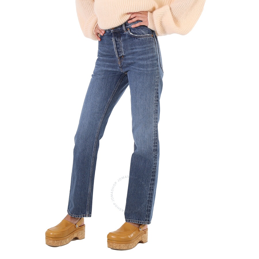 Chloe Ladies Slim Washed Denim Jeans, Waist Size 25" - 5