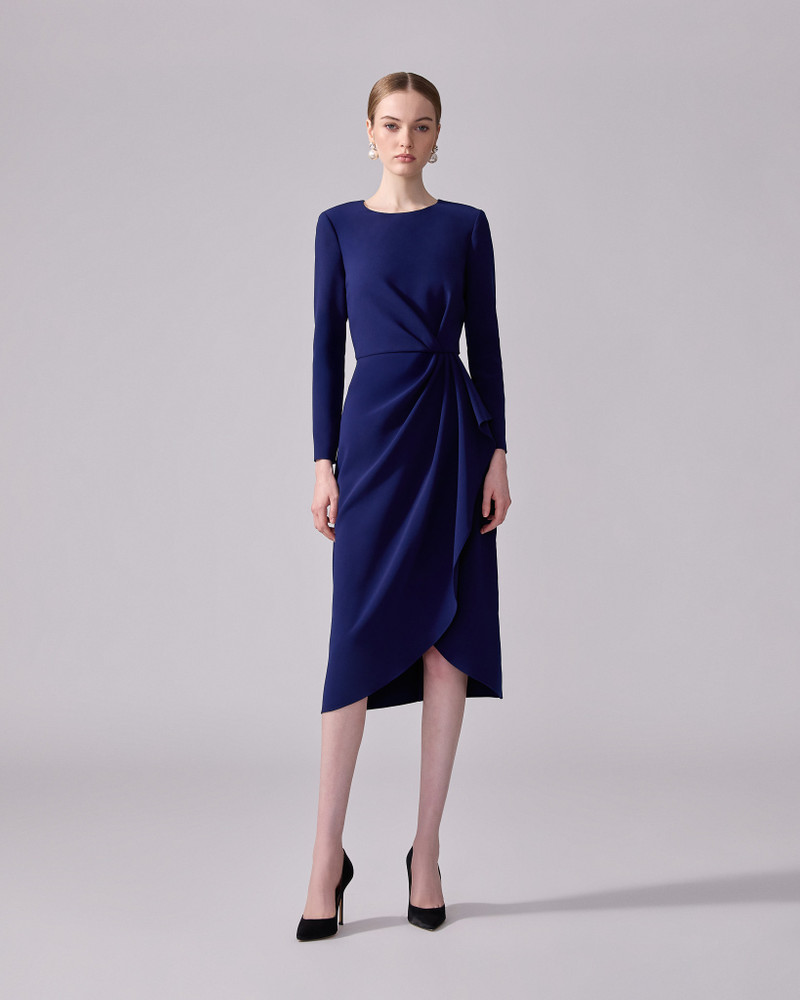 CAROLINA HERRERA Sheath Dress With Side Drape outlook