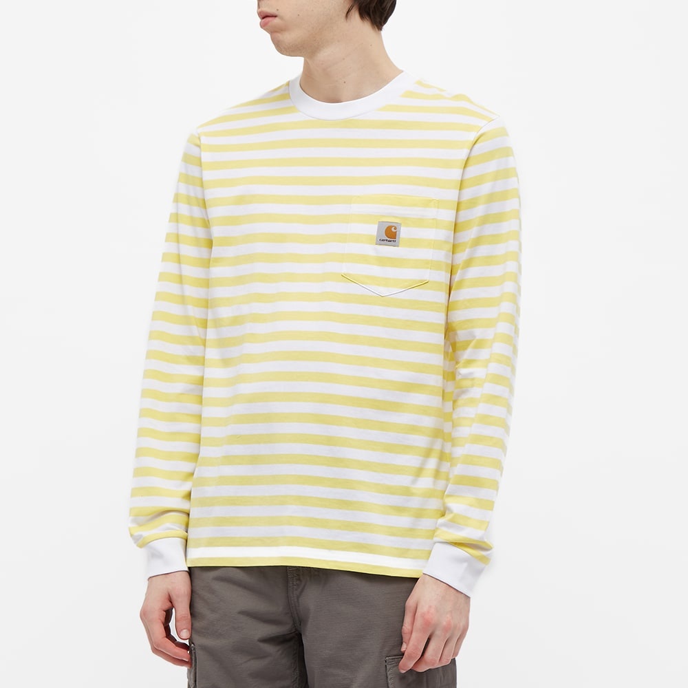 Carhartt WIP Long Sleeve Scotty Stripe Pocket Tee - 4