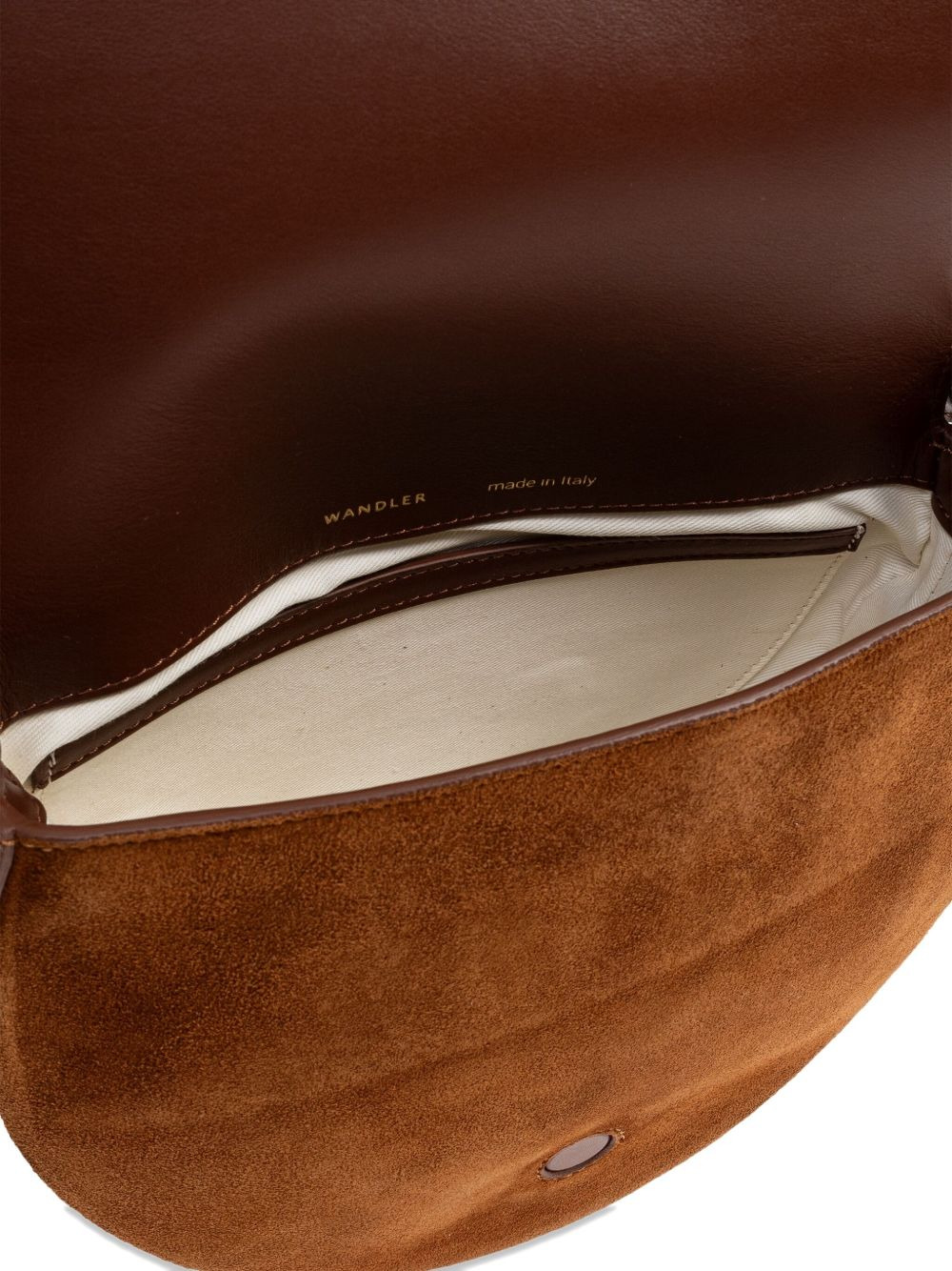 half-moon suede cross body bag - 5