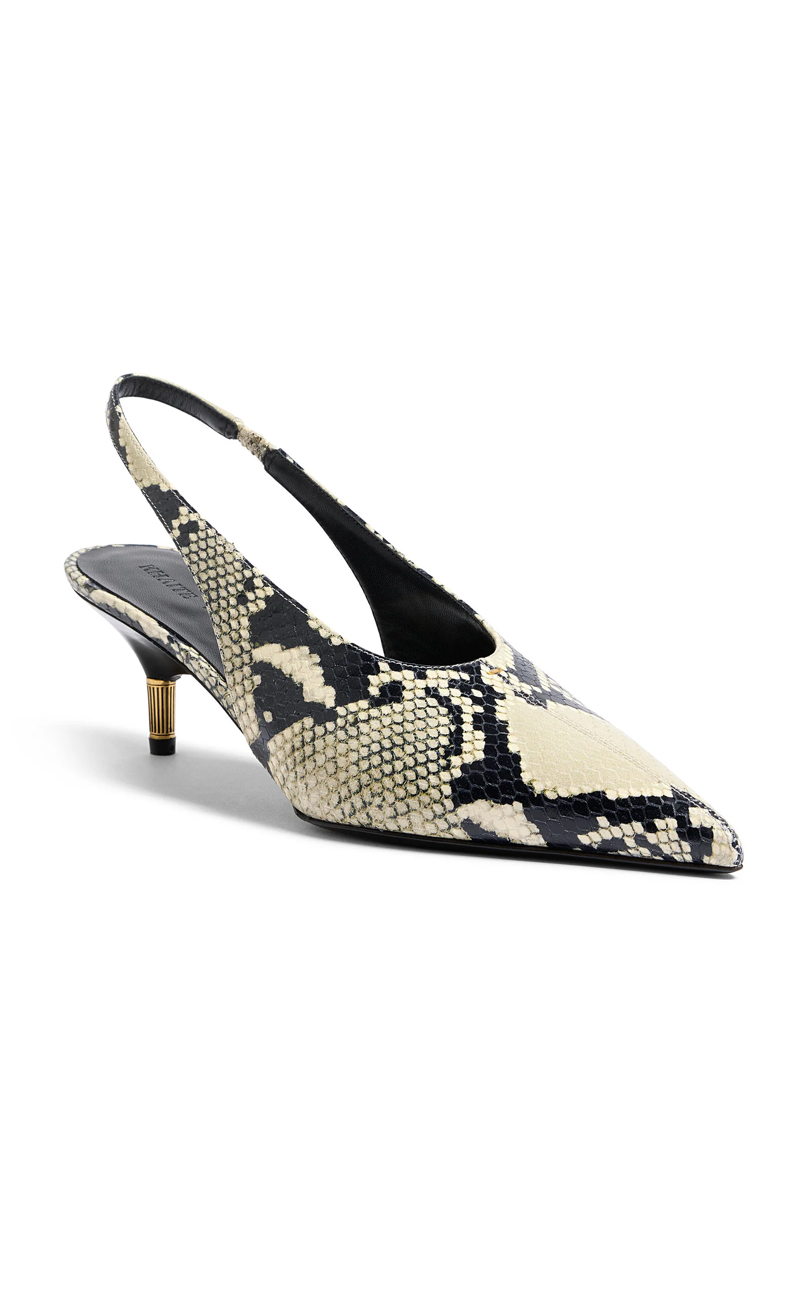 Bella Snake-Effect Leather Slingback Pumps python - 1
