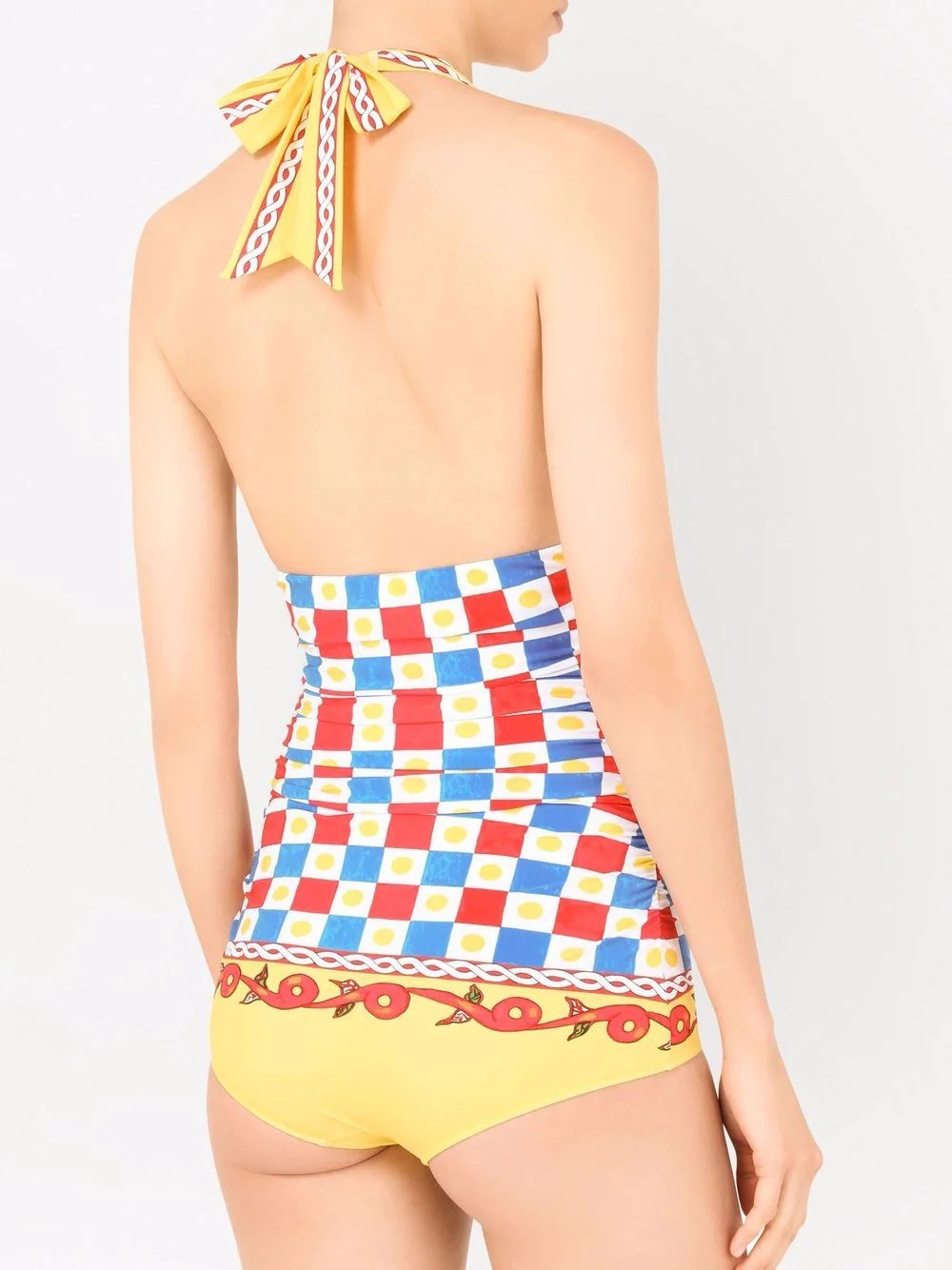 Carretto-print swimsuit - 4