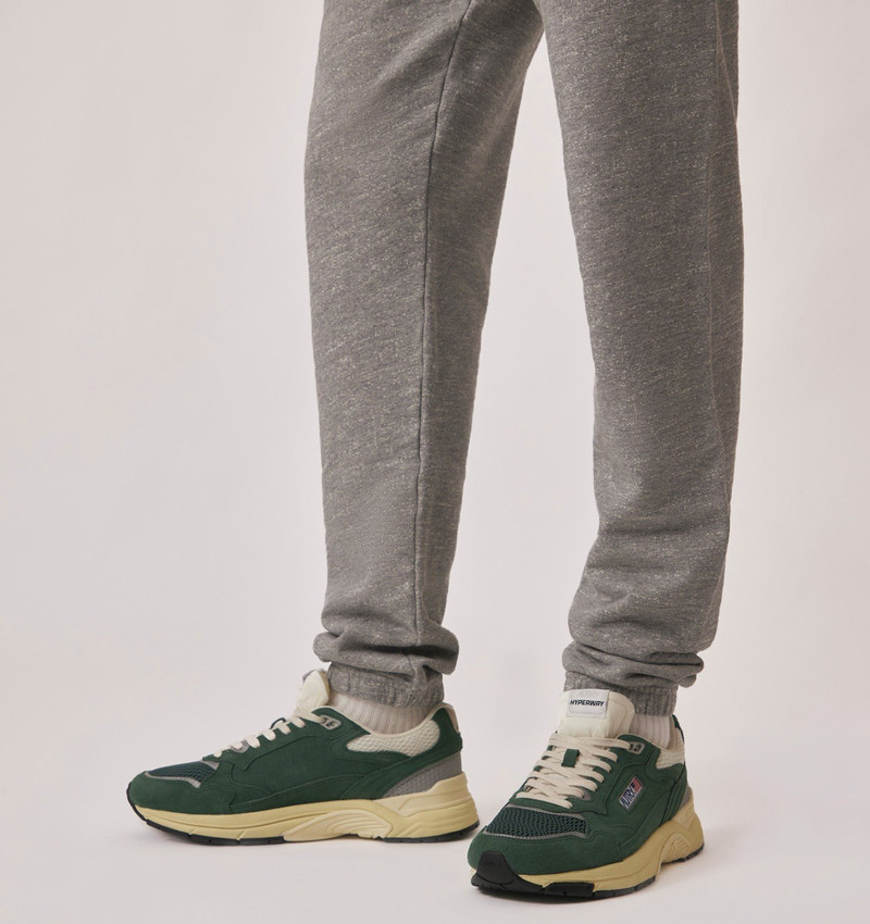 AUTRY HYPERWAY SNEAKERS IN MALACHITE COLOR AND SILVER-TONE SUEDE AND MESH outlook