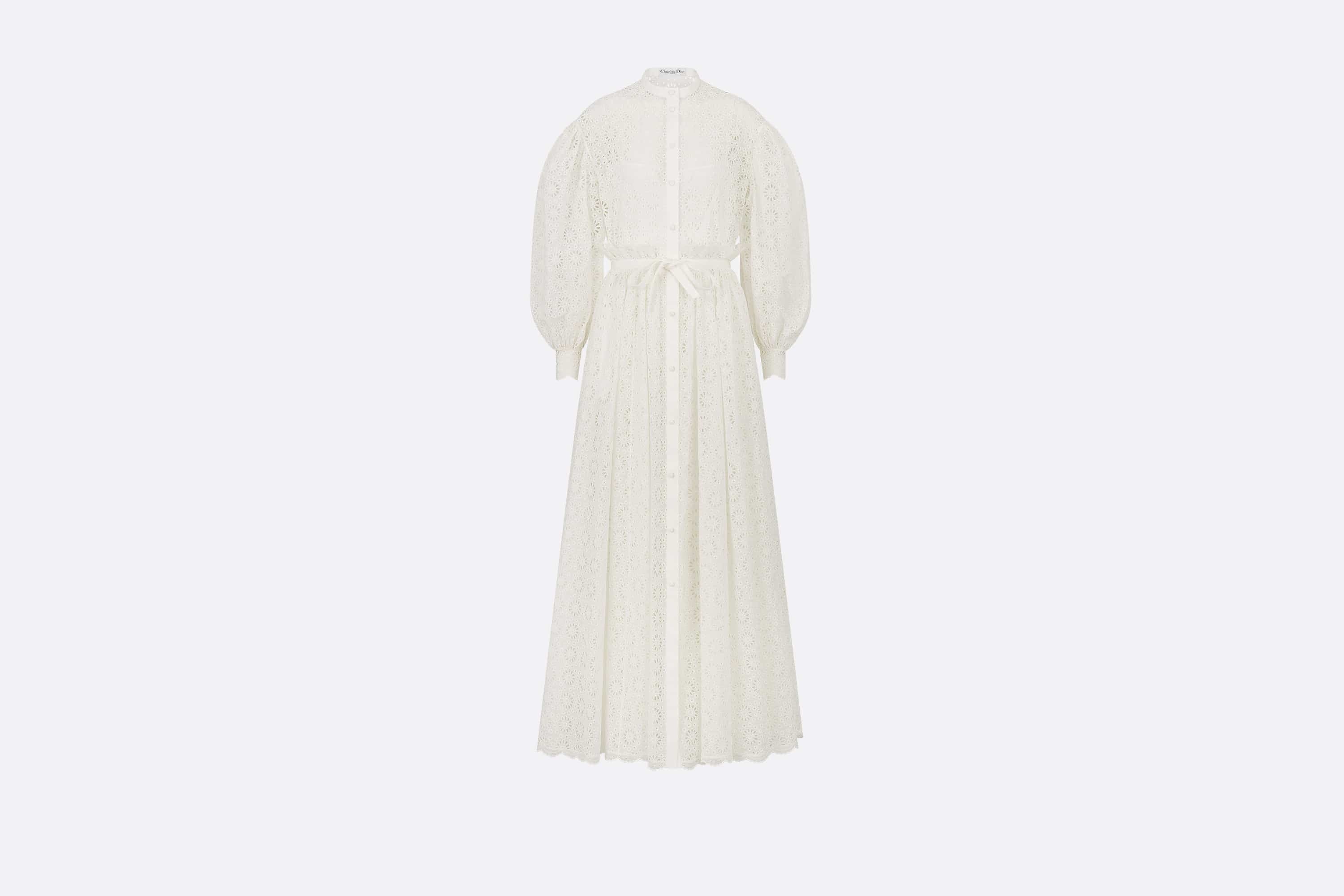 Long-Sleeved Pleated Long Dress - 1