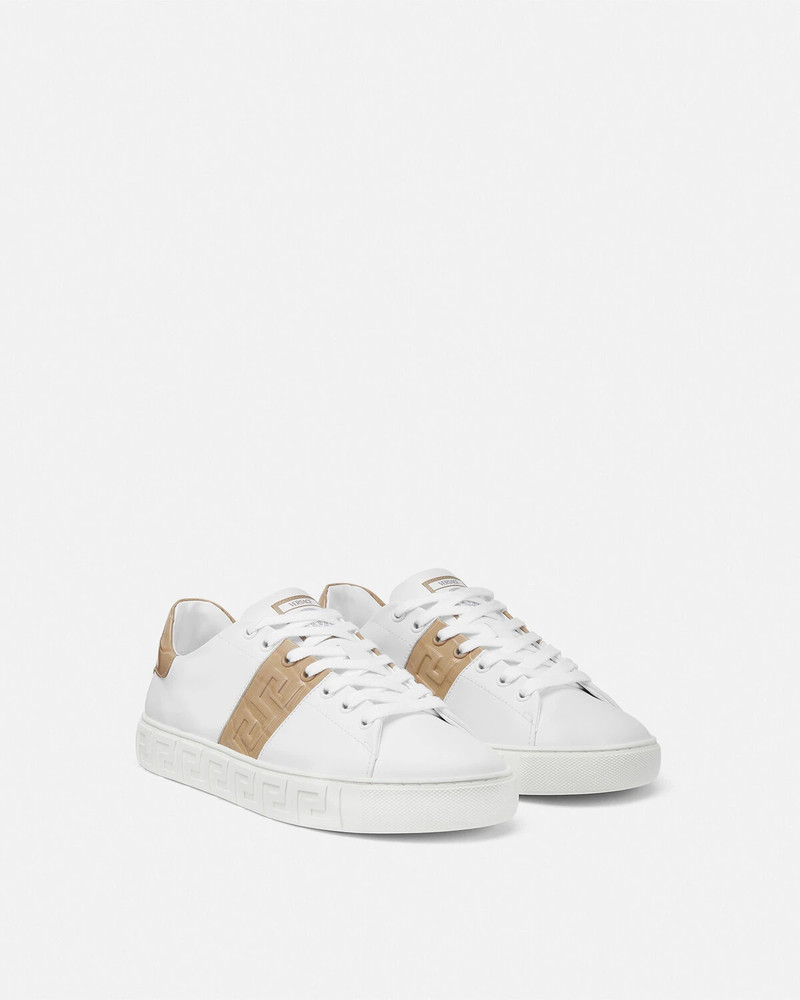 VERSACE Croc-Effect Greca Sneakers outlook