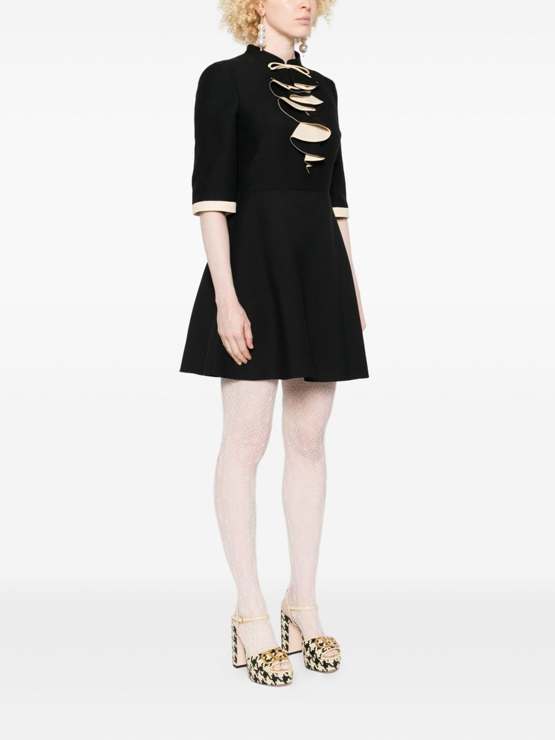 bow-detailed ruffled mini dress 3