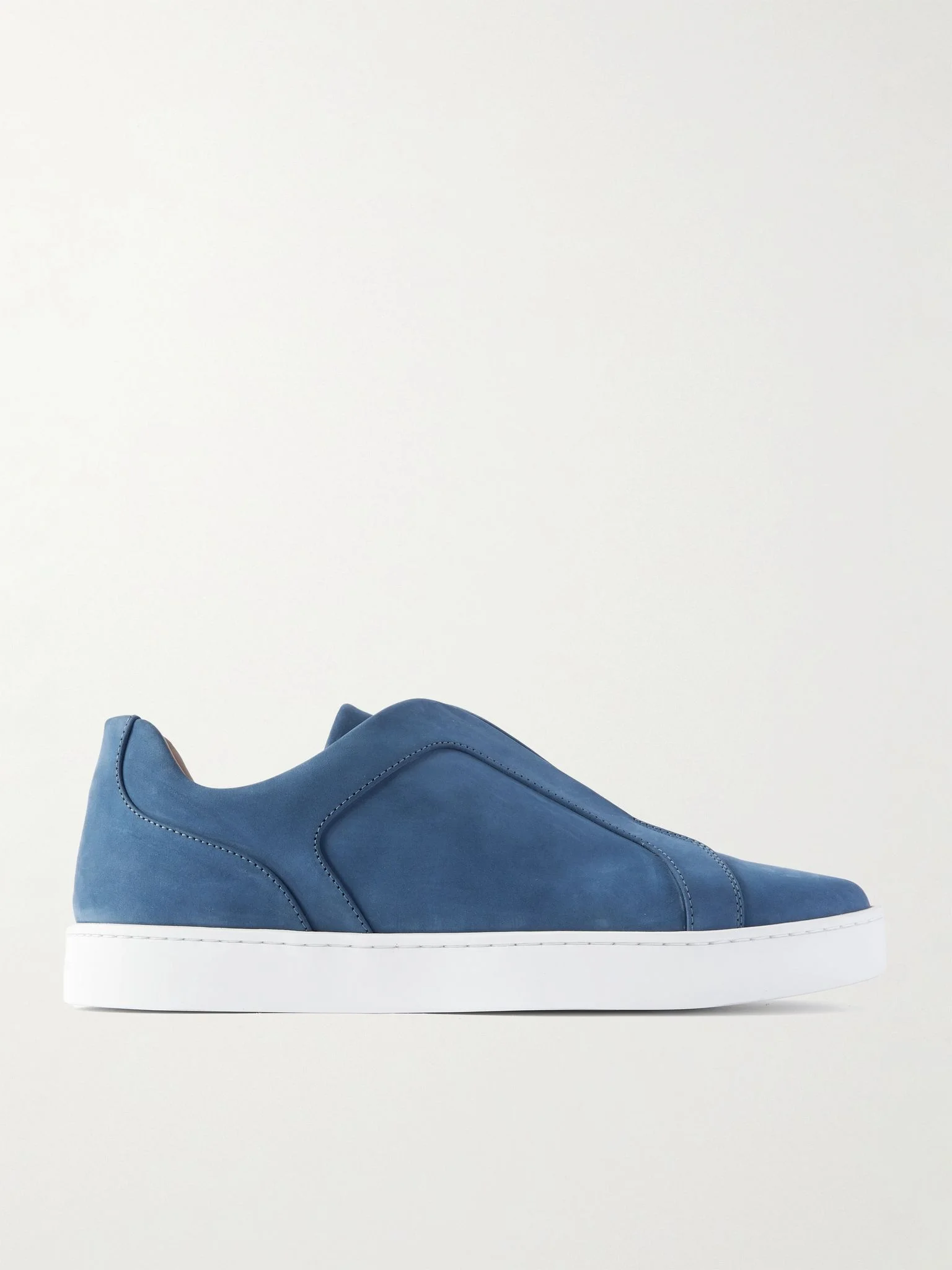 Agilio Nubuck Slip-On Sneakers Navy - 1