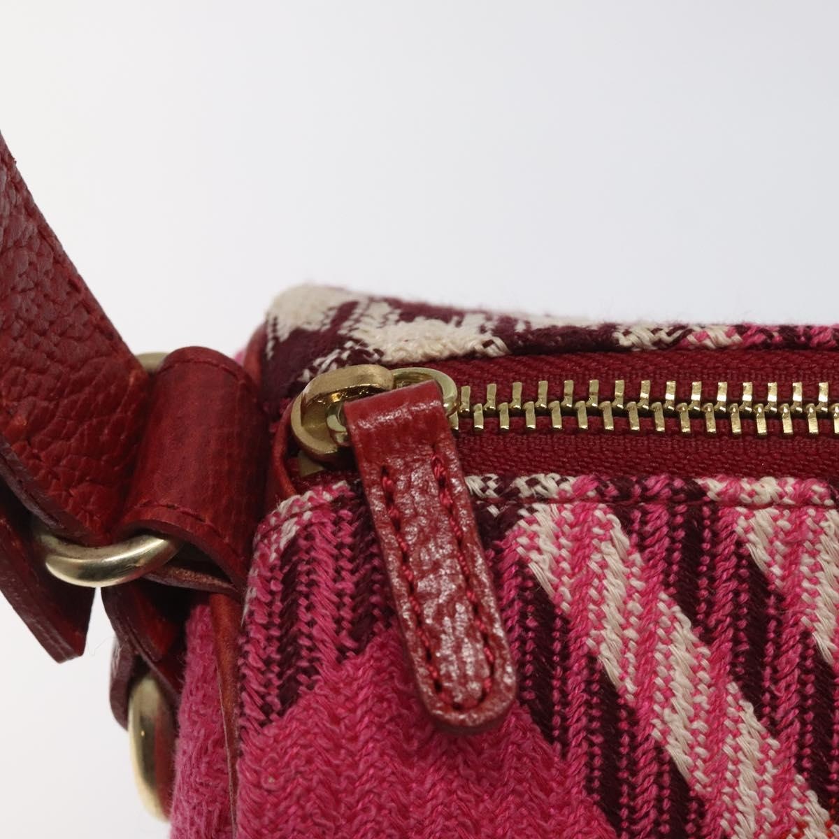 Burberry Nova Check Blue Label Hand Bag Canvas Pink Gold - 10
