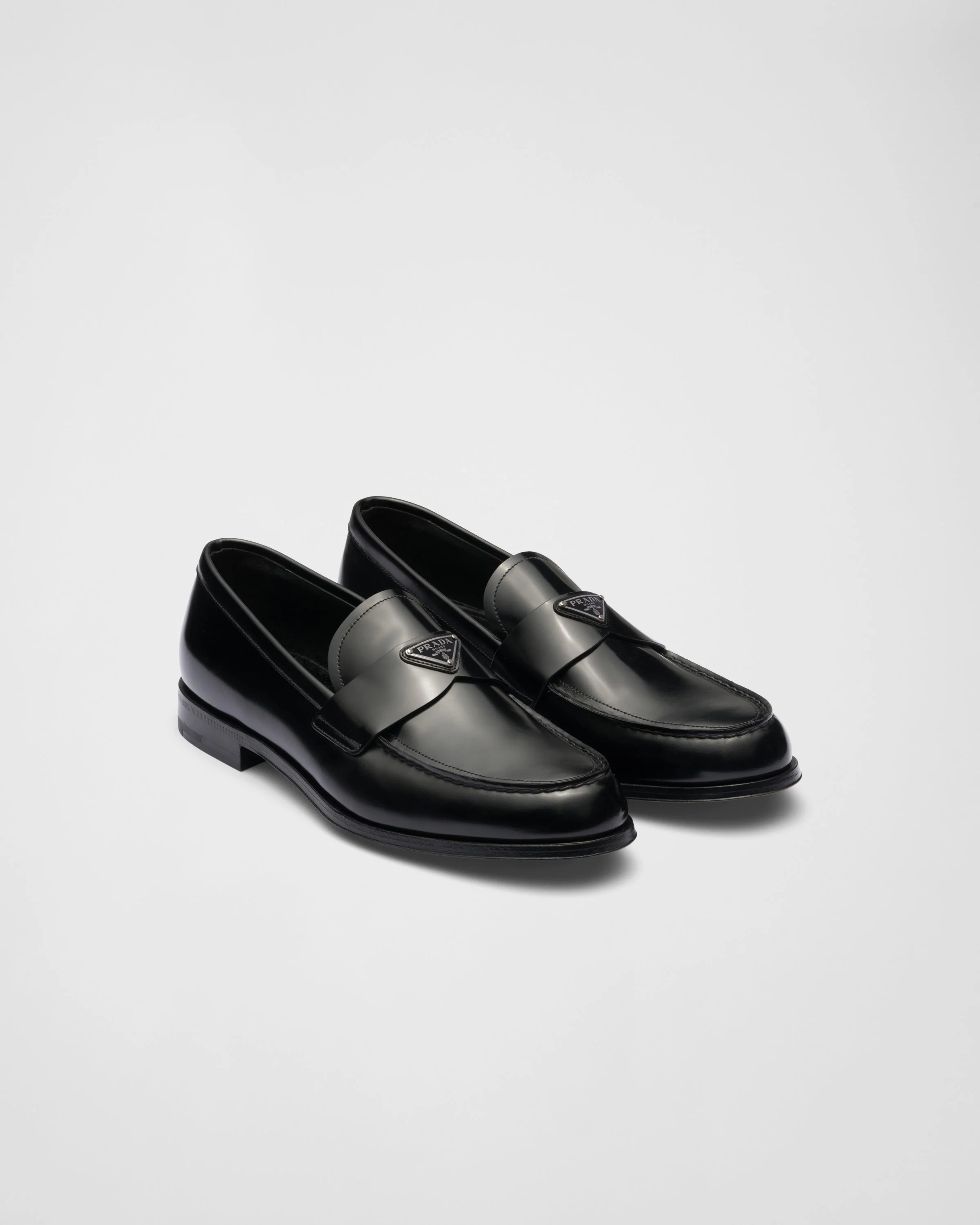 Brushed leather loafers - 1
