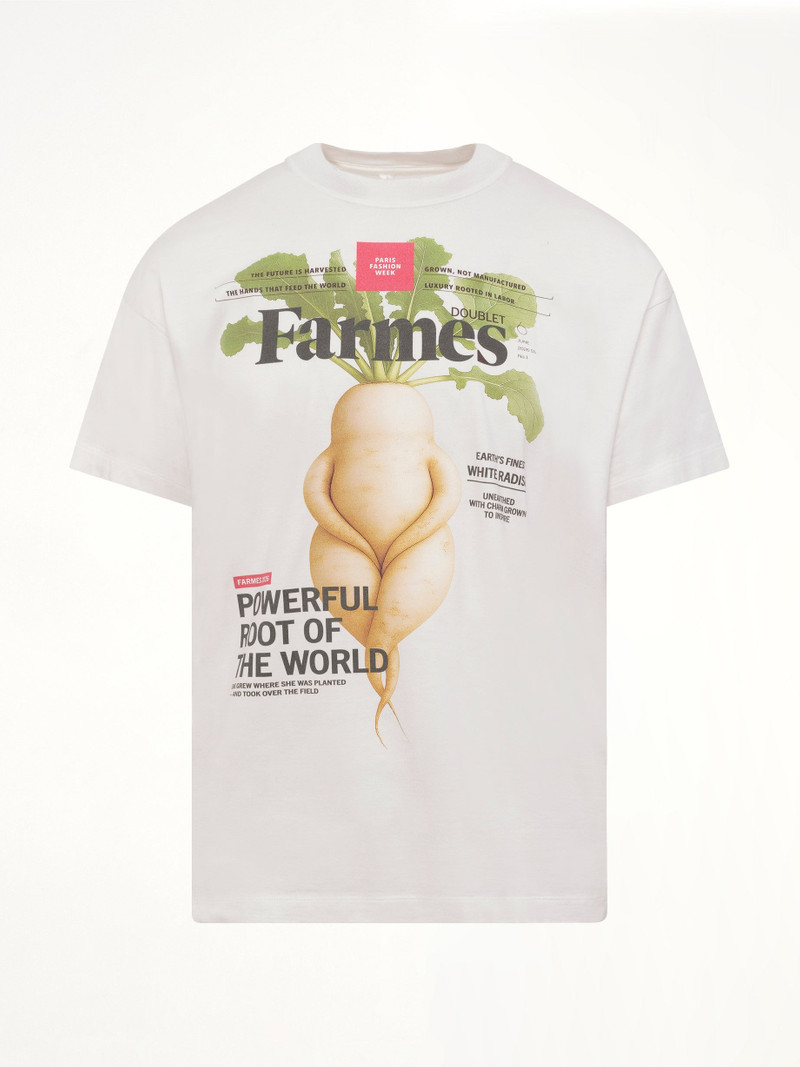 doublet Farmes Magazine Cover T-Shirt in White outlook