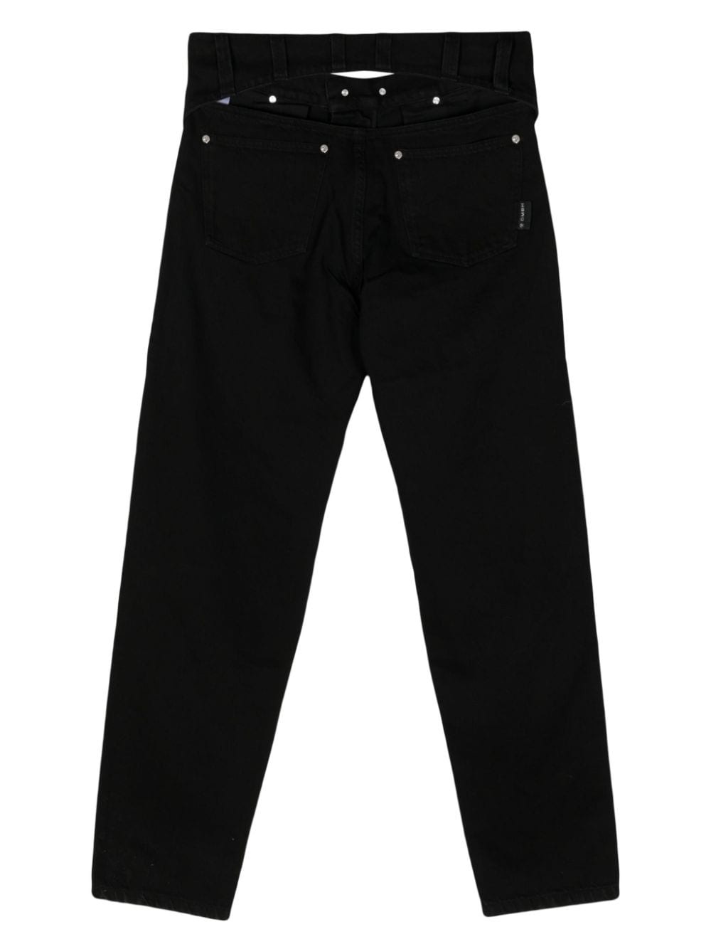 rear cut-out slim-cut jeans - 2