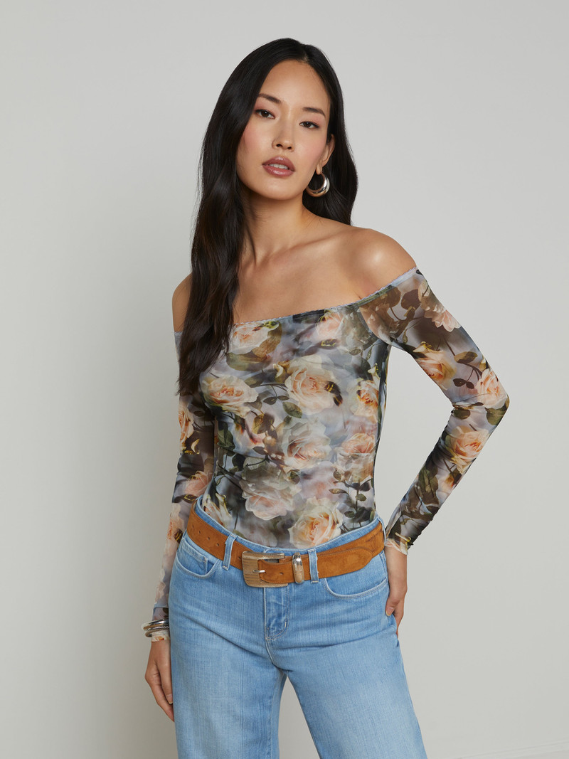 L'AGENCE Peonie Off-The-Shoulder Bodysuit outlook